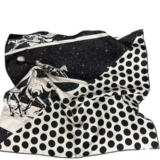 26"x26"Dots  Horse Print Pure Mulberry Twill Silk 14momme Scarf 65x65cm5-17