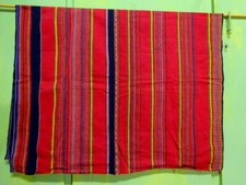 IFUGAO BANAUE Textil Vintage handgewebt Panel rot gelb schwarz Streifen