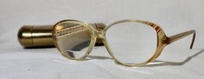 Vintage eyeglass Plastic Amber  Brown eyewear frame glasses
