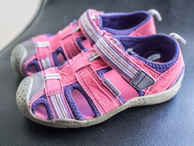 Pediped girls leather pink casual shoes sandals US size 8, EUR 25