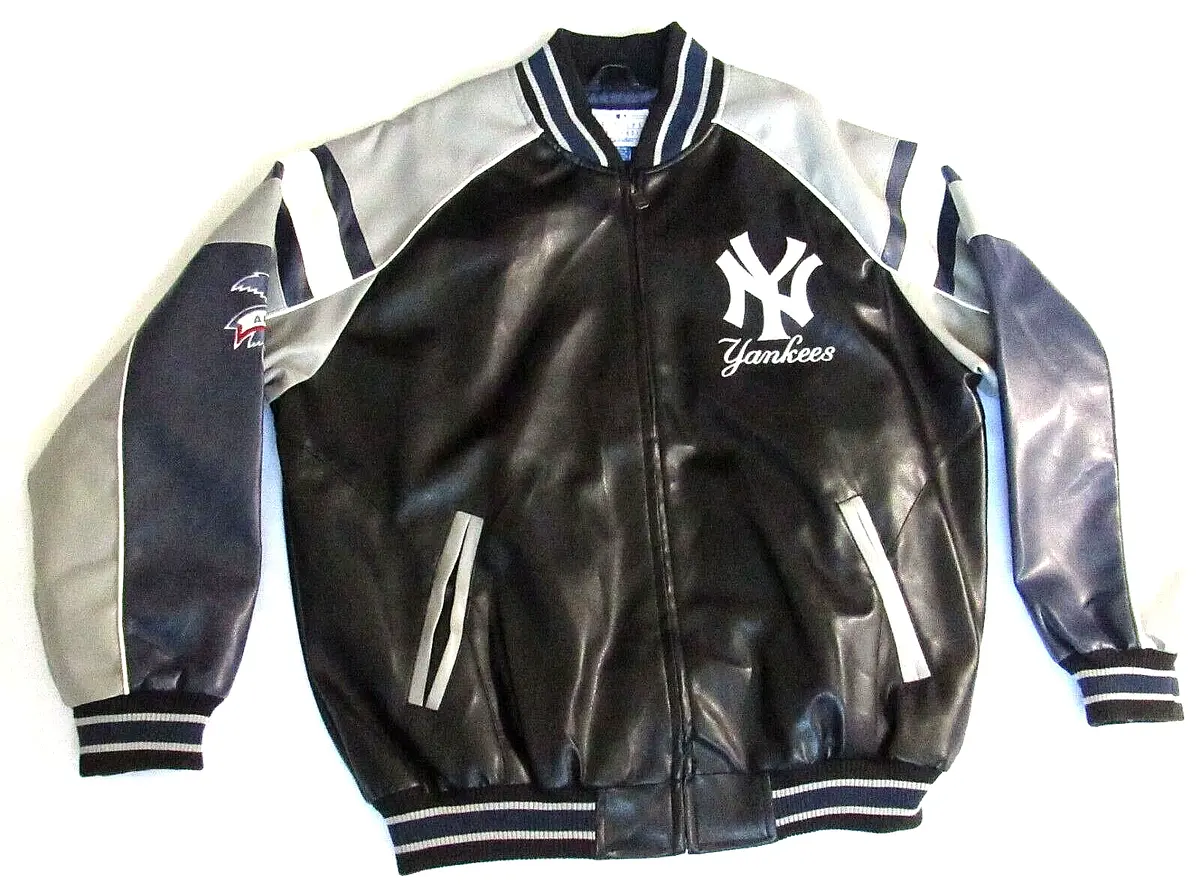 New York Yankees MLB Jacket G-III Carl Banks Faux Leather Men’s Size XL
