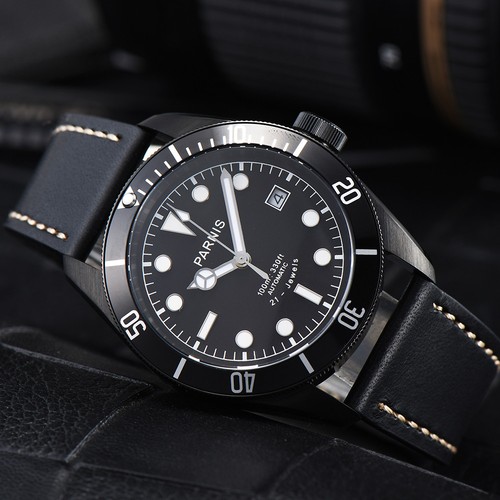 41mm Parnis 21 Jewels Miyota Automático Hombre Reloj Zafiro 10 Cajeros Cajeros Resistente al Agua - Imagen 13 de 32