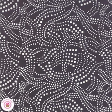 ALOHA BATIKS 4356 45 Black & White Polka Dots MODA BATIKS Quilt Fabric