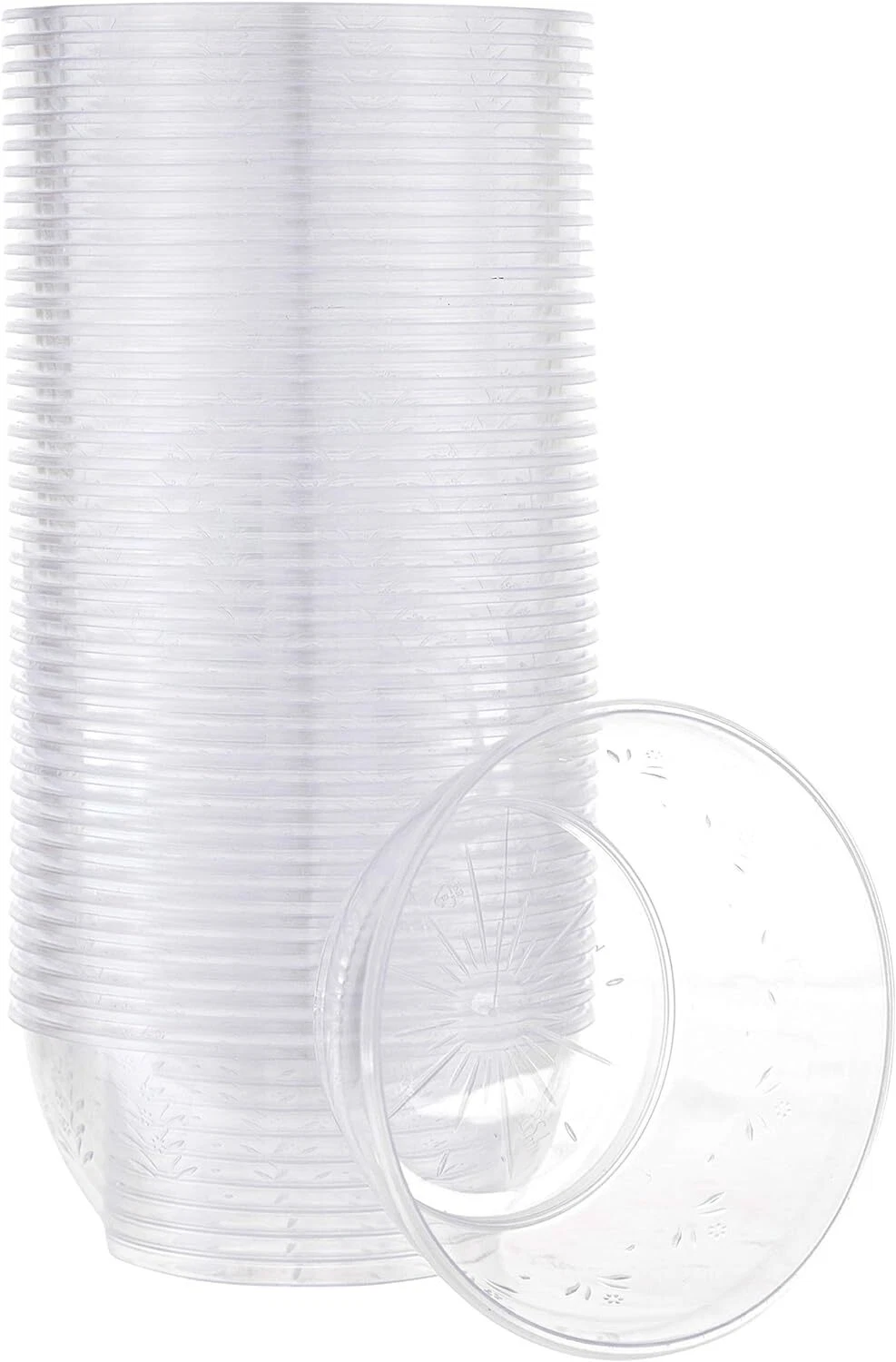 6 Oz Hard Plastic Desert Bowls Ice Cream Bowls Premium Quality Disposable Clear