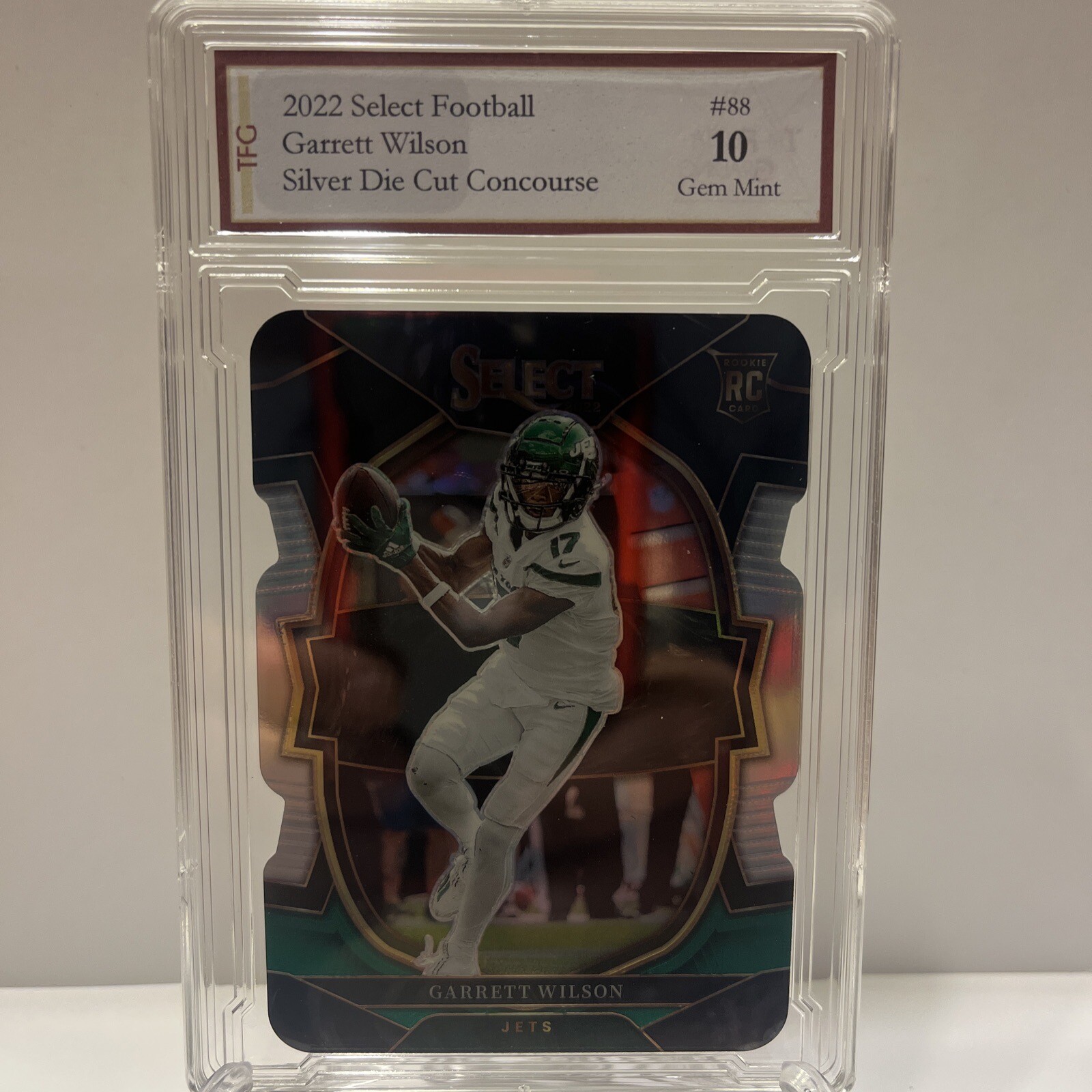 2022 Select Garrett Wilson Silver Die Cut Concourse #88 TDG GEM MINT 10