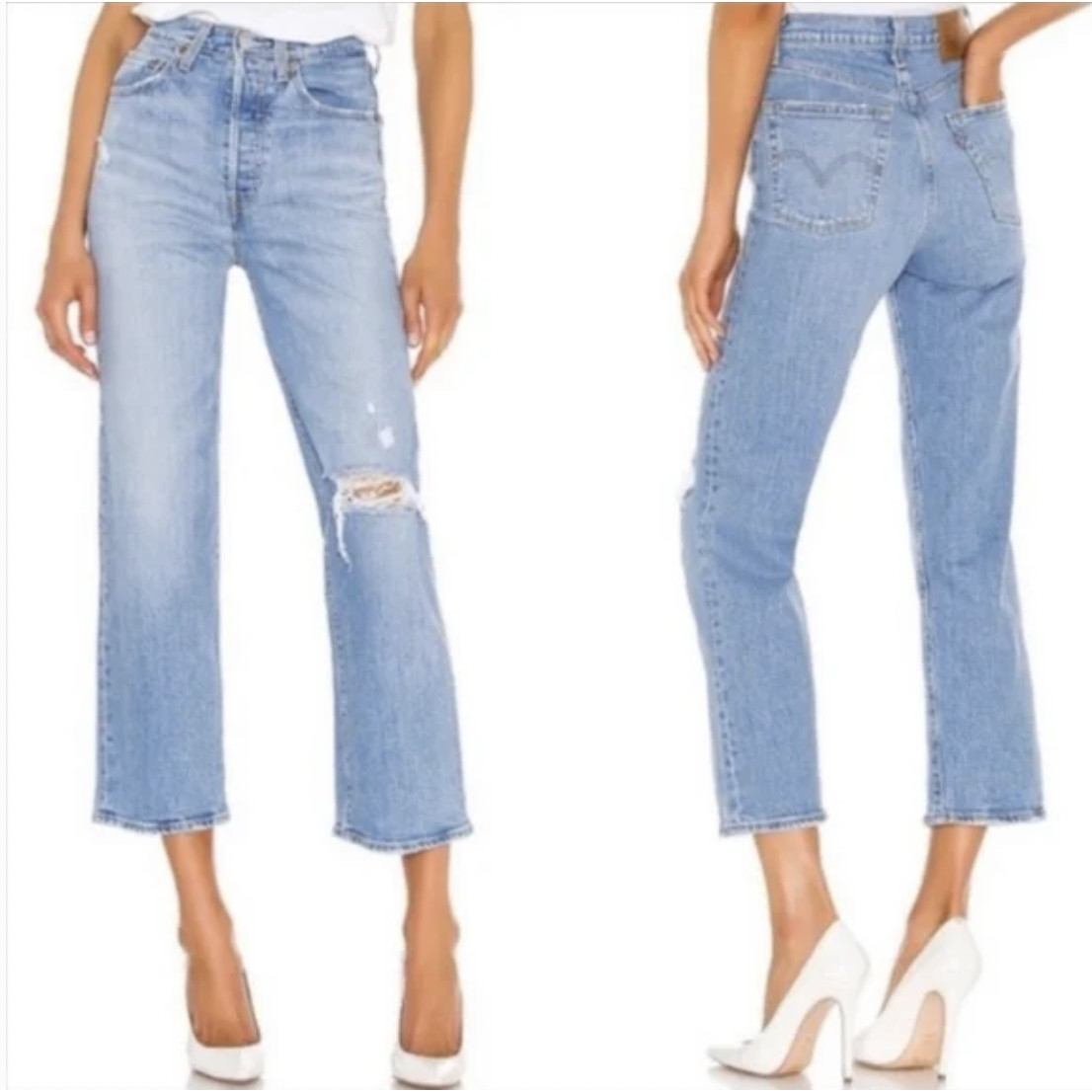 Levi's Premium Ribcage Straight Jean Light Wash 24 Gem