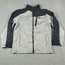 Reebok Sweater Boys Medium Gray 1/4 Zip Pullover Sweatshirt Kids 