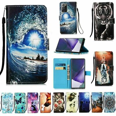 Butterfly Cat Flower Wallet Phone Case For Samsung Note 10 20 Ultra M60S J6 M30
