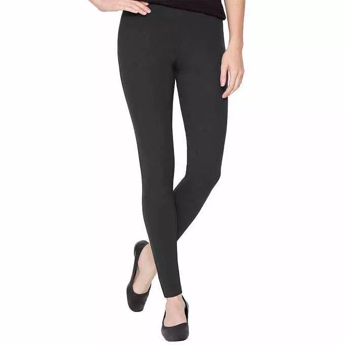 Matty M Women's Slub Ponte Pants Pull On Legging with 2 Back Pocket