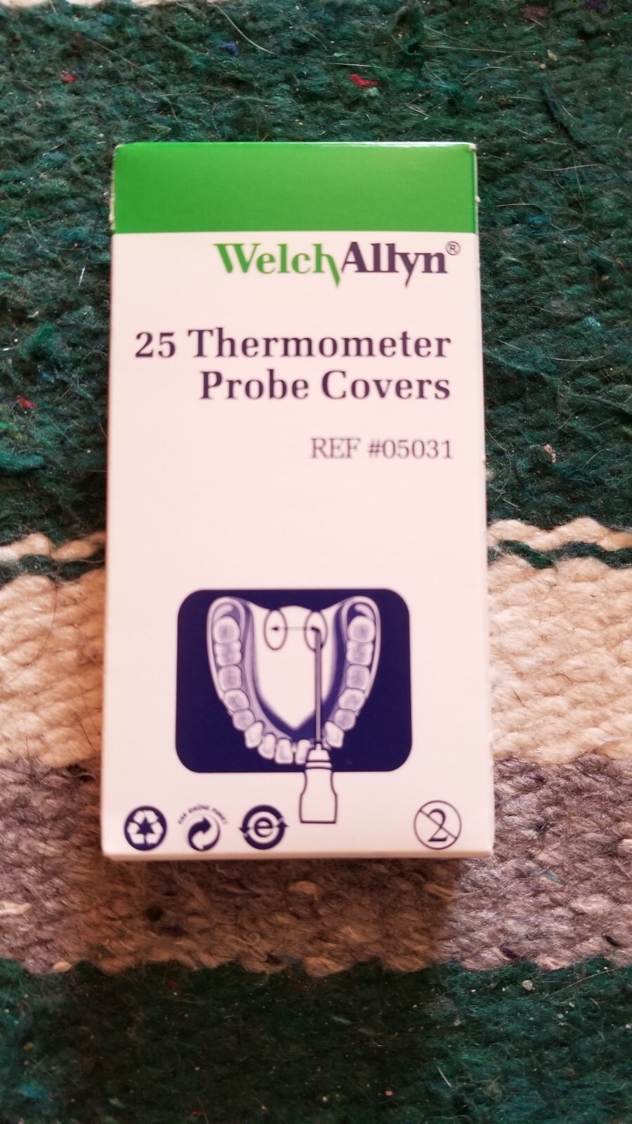 Lot of 25 Welch Allyn SureTemp Probe Covers #05031 in Original Box