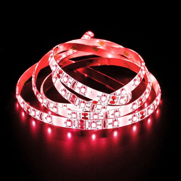 5M (500Cm) Led Streifen Band Leiste 12V Rot IP65 300Leds 60Led/M SMD3528-image