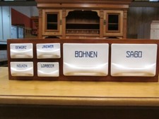 Antiker Küchenschrank,Bauhaus Schüttenschrank,Weichholzregal,Porzellenschütten