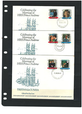 BRITISH TERRITORIES COLONIES 6 FDC COVER ROYAL WEDDING  SCANS LOT (BRCOL 454)