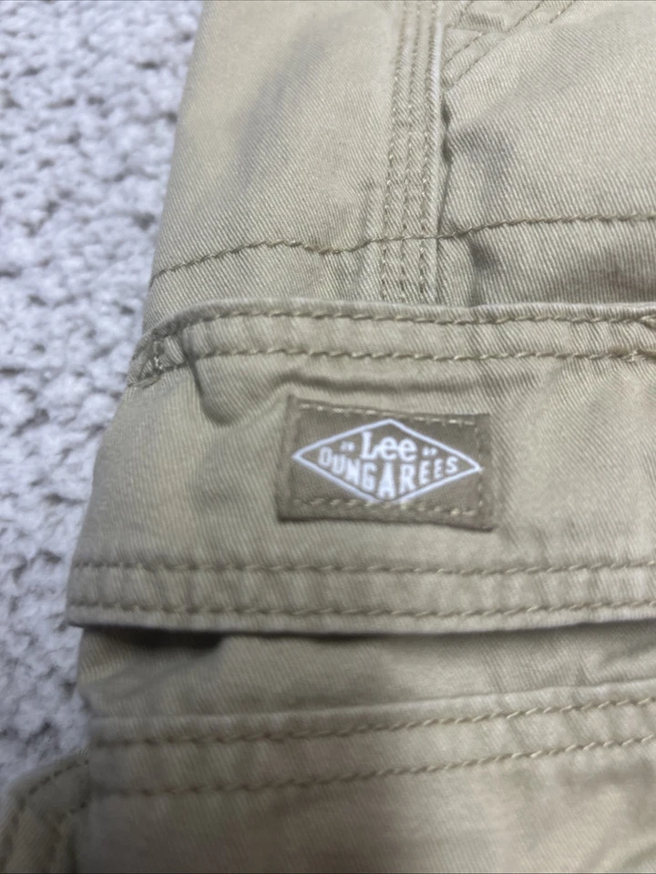 "De colección Lee peto pantalones cortos cargo para hombre talla 38x11"" caqui Buddy Lee probado años 80 90" Foto 3 de 4