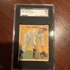  1933 Goudey #109 JOE CRONIN SGC 60  EX  5 Hall of Fame HOF Red Sox Senators 