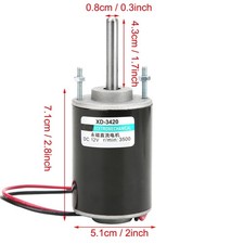 A-30W Permanent Magnet DC Electric Motor High Speed CW/CCW (12V 3500RPM)