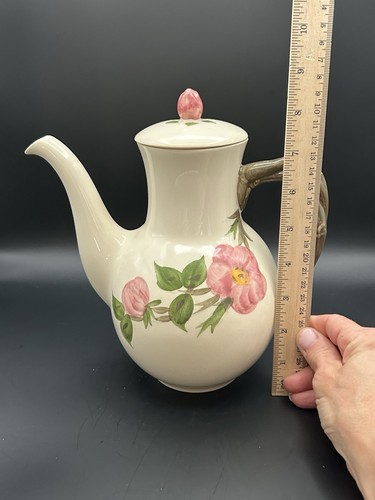 Vintage Franciscan Desert Rose 9" Coffee Pot & Lid Made in England - Picture 6 of 10