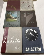 1946-1956 University Redlands Yearbook La Letra Lot Of 6 California History
