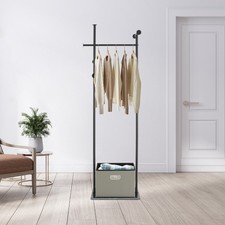 Coat Rack with Storage Basket, Iron & Marble ...