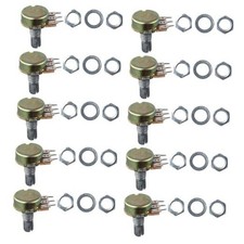 10 Pcs B500 500 Ohm 3 Terminals Single Linear Rotary Taper Potentiometer