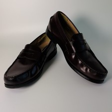 Men’s Chaps Pennyloafers Size 13M Leather  Brown Burgundy Dress Loafers