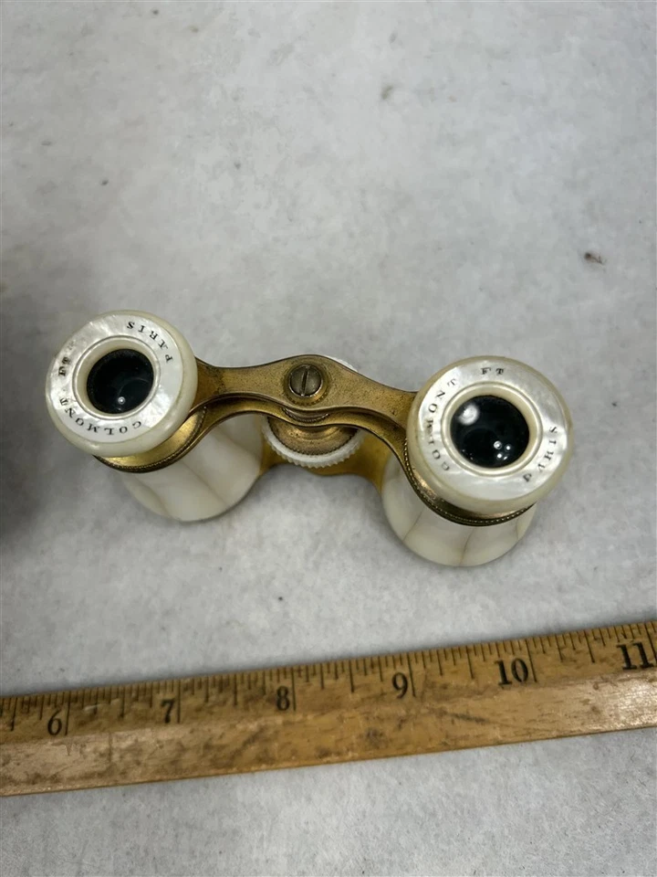 Gafas de ópera antiguas + estuche binoculares París MOP La Belle originales 19 1800 Foto 2 de 4