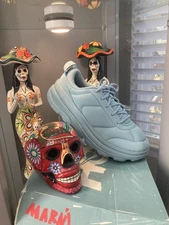 Hoka One One Marni U Bondi B3LS sneakers in Blue tourmaline colorway.