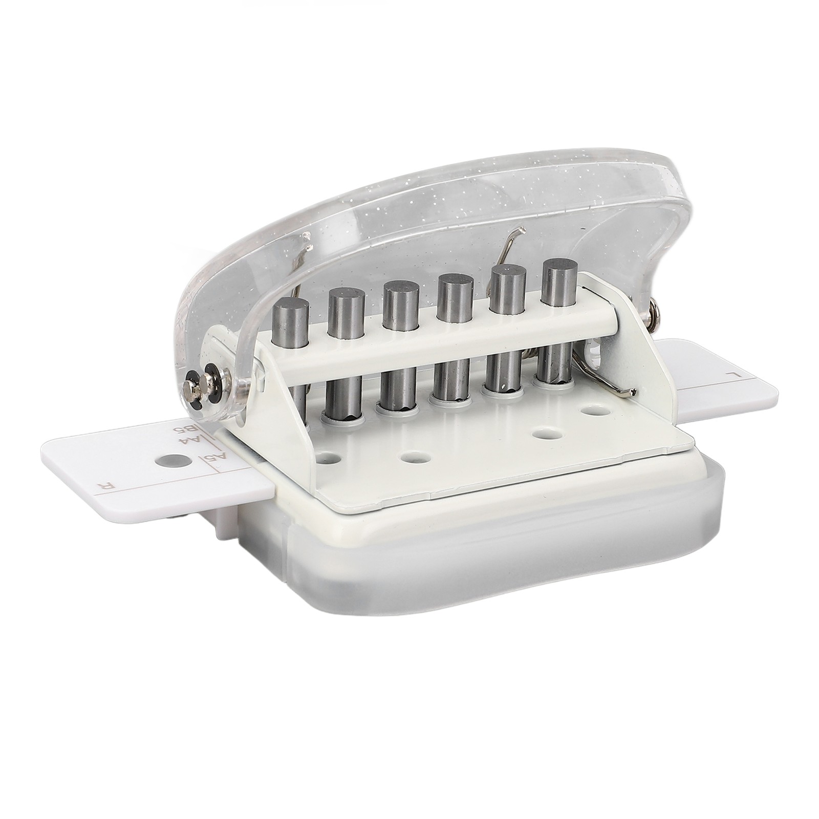 A4 B5 A5 Paper Puncher Transparent Handheld Loose Leaf Paper Hole Punch For Scho