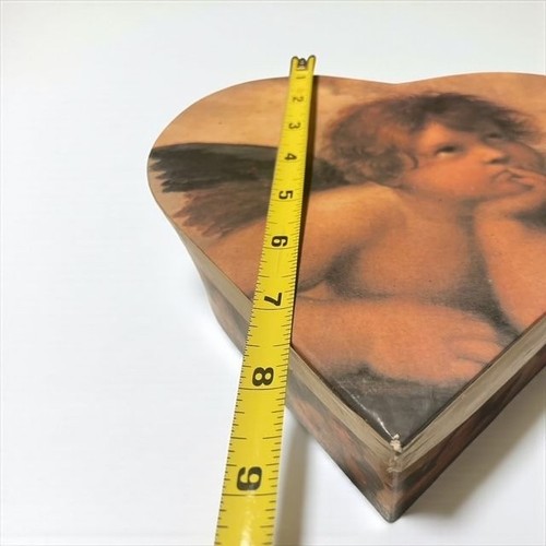 Cherubino angelo a forma di cuore confezione regalo, confezione ricordo - Foto 7 di 9