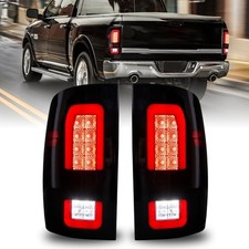 Smoked Black Full LED Tail Lights Tinted Rear Brake Lamps Upgrade Black Lens