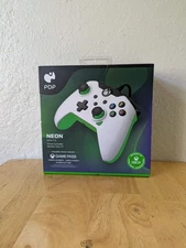 PDP Neon White Xbox Controller Wired with Game Pass Compatibility