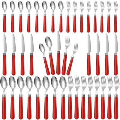 Sabary 40 Pcs Handle Silverware Stainless Steel Sets for 8 Flatware Cutlery w...