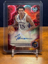 2023-24 Bowman Best University Kevin McCullar Jr Red Geometric Auto #/10 Kansas