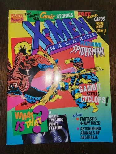 Vintage Spider-Man / X-Men Combo Flip Magazine #8 Dec ‘94 With cards 1994 Marvel