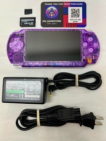 PSP3000 Clear Purple / IPS Screen / Battery / Sony Charger  / Region Free / 32GB