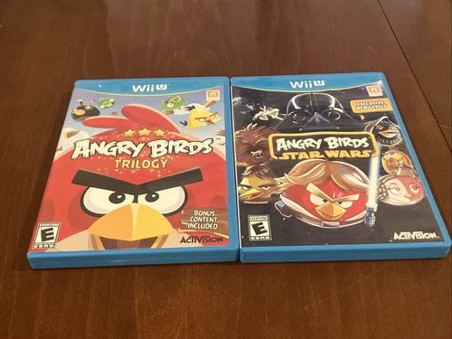 Lot Of 2 Wii U Angry Birds Games: Trilogy & Star Wars Nintendo