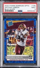 2020 PANINI DONRUSS OPTIC BLUE SCOPE #185 ANTONIO GIBSON PSA 9