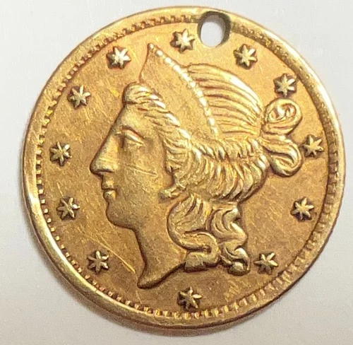 Photo of a 1856 California Fractional Gold from an eBay sale
