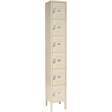 Six Tier Locker 12x18x12 6 Door Unassembled Tan