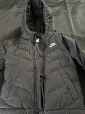 Big Kids' NIKE Synthetic-Fill Hooded Jacket Black/Light Smoke Grey Size XS