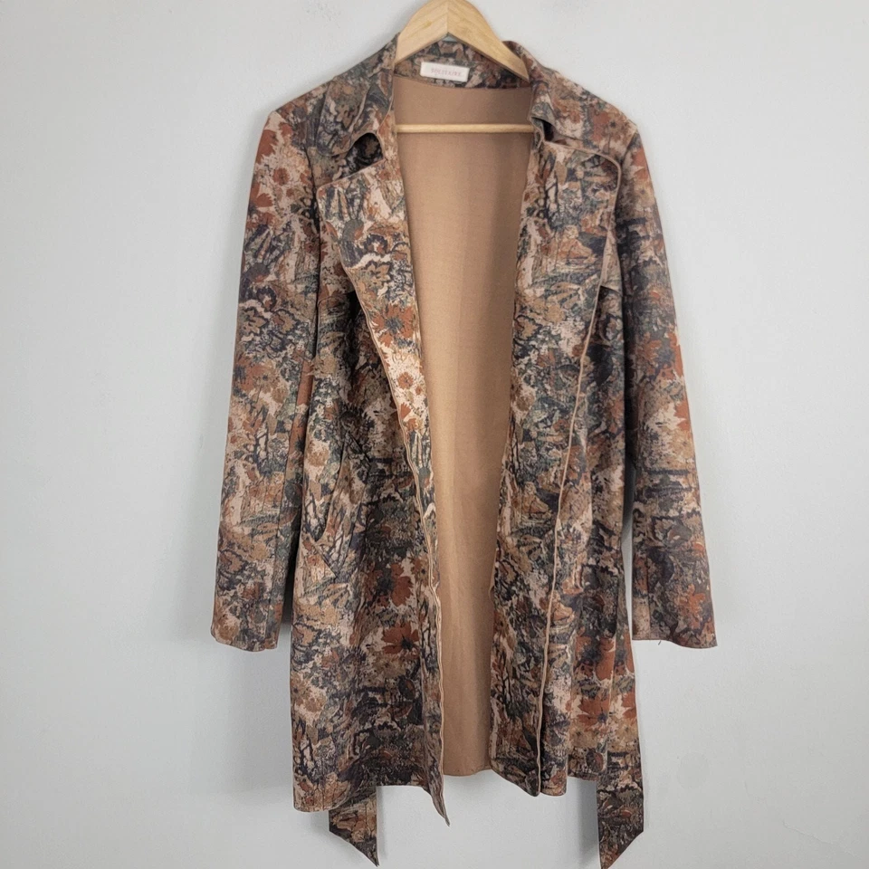 Gabardina Solitario Mujer Talla L Multicolor Camuflaje Cinturón Manga Larga Foto 2 de 4