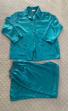 Victoria's Secret VTG 80s-90s Gold Label Satin Top Pants Pajamas Set XL 