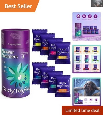 Relaxing Aromatherapy Shower Steamers Set - 8 Unique Scents for Bath Bliss