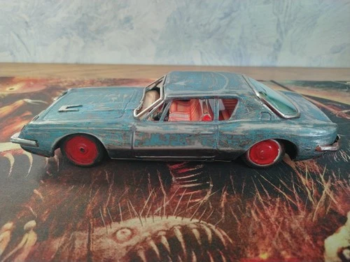 Vintage Friction Powered Blue 1963 Studebaker Avanti Toy Car Bandai Toys Japan