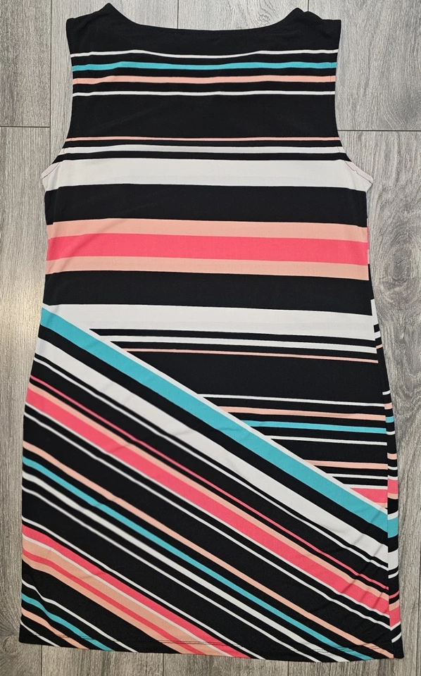 Vestido midi vaina Apt 9 a rayas multicolor para mujer talla grande vacaciones de verano Foto 2 de 4