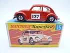 VINTAGE MATCHBOX SUPERFAST No.15d VOLKSWAGEN BEETLE RALLY IN ORIGINAL BOX 1970 R