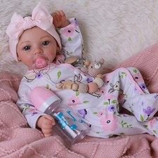 BABESIDE 18-Inch Reborn Baby Doll Girl Realistic Lifelike Bebe Reborn de Sil