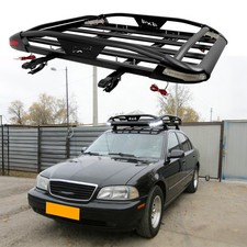 For Gmc Safari 5038 Roof Rack Top Cargo Carrier Basket W Led Lightscrossbar