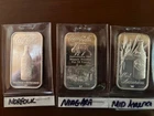 3 Collectible TROY OZs in a 75th Anniversary Silver Lot of 3 Coca Cola Ingots.