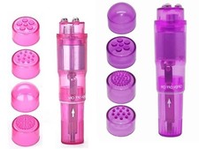 Finever Small Mini Massager Portable Pen for Body Face, Neck, Pink and Purple